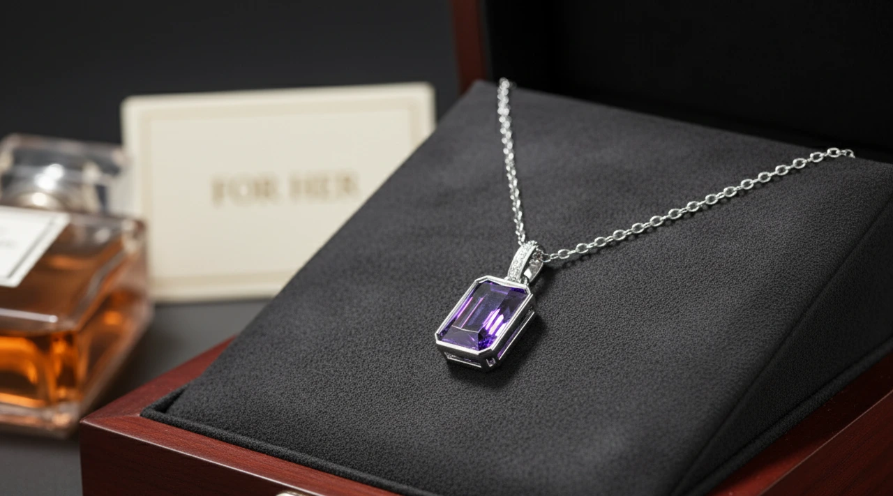 Photorealistic 3D diamond pendant render — Arvion Designs