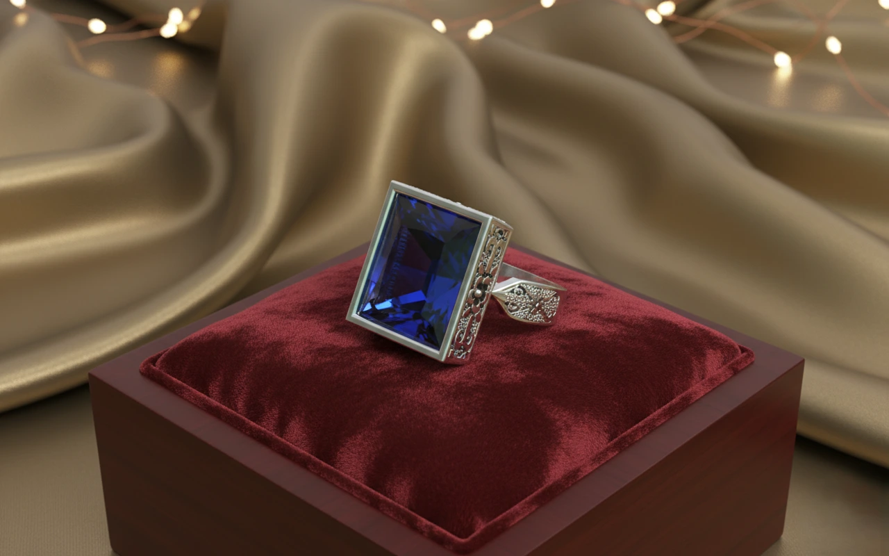 Custom 3D CAD ring design with onyx centerpiece — Arvion Designs