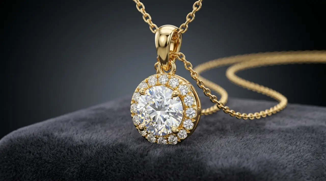 Halo Diamond Pendant