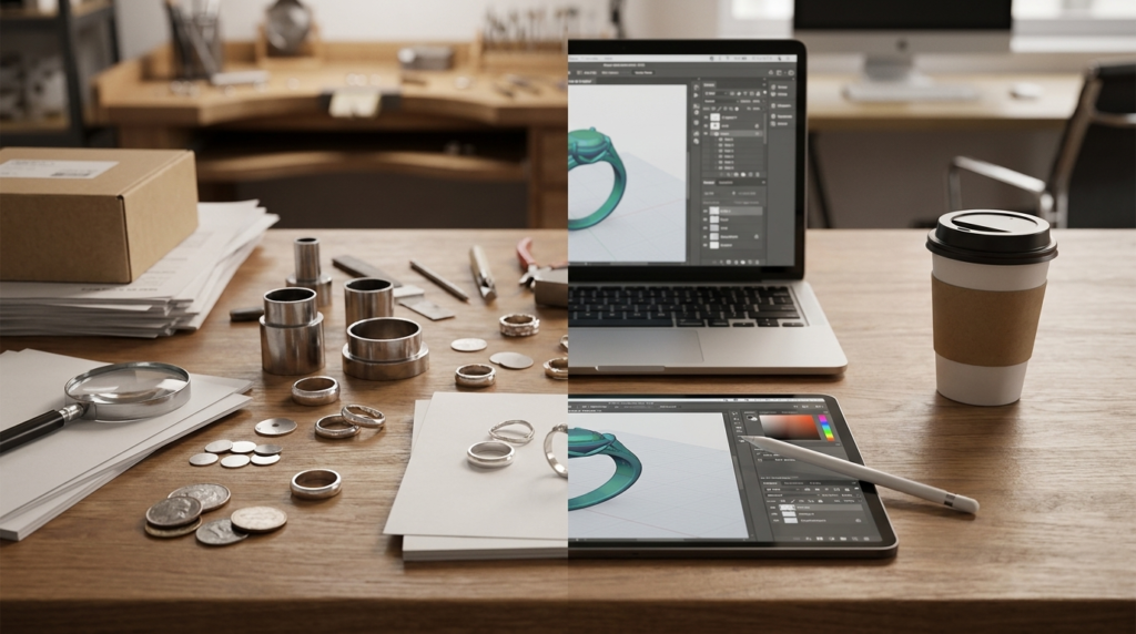 3D jewelry design cutting production costs compared to physical sampling