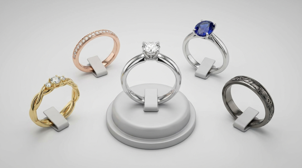 3D jewelry design generating multiple variations from one base model to cut costs