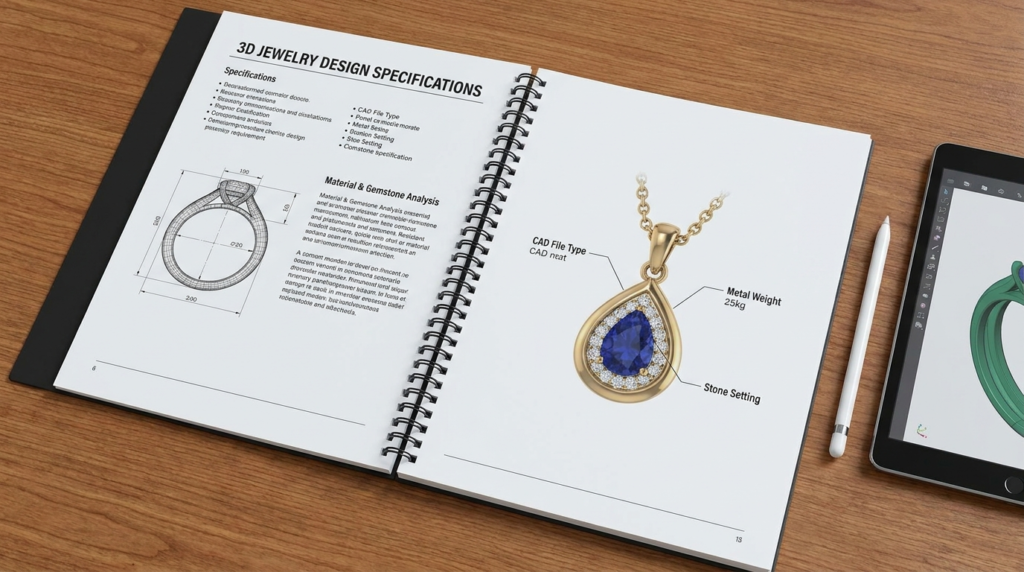Well organized jewelry design brief example