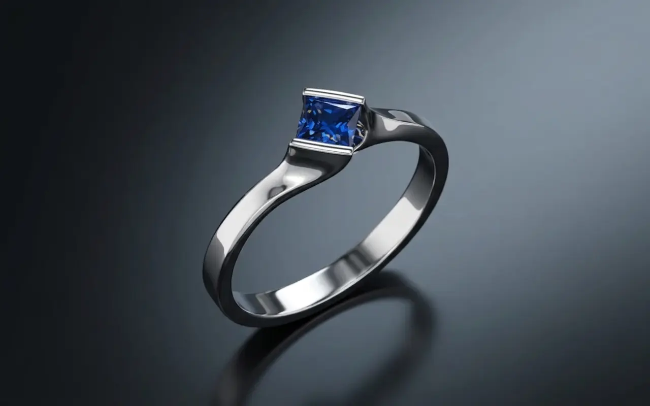 White Gold Round Solitaire Diamond Ring — 3D CAD Render by Arvion Designs