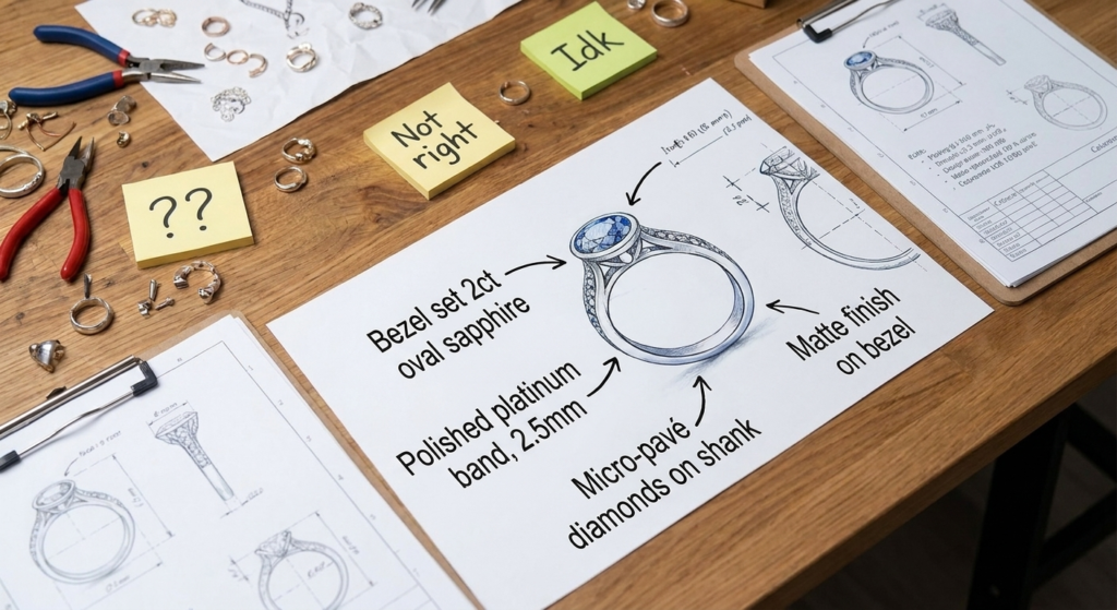 jewelry design revision feedback