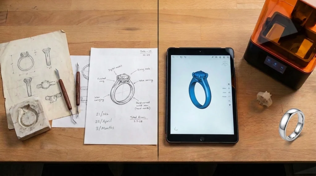 3D design jewelry collection launch timeline comparison