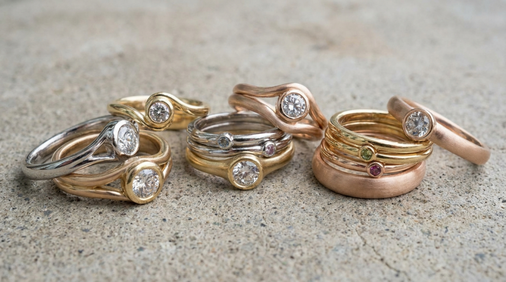 Engagement ring design trends 2026 mixed metal styling