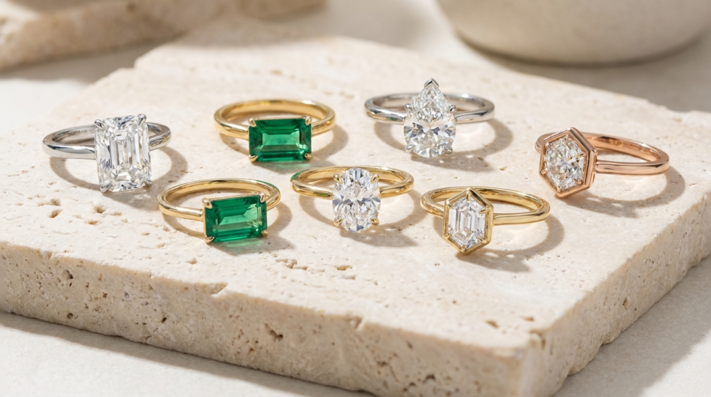 Engagement ring design trends 2026 stone shapes
