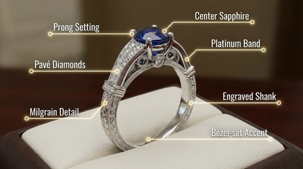 How to review a 3D jewelry render annotated checkpoints