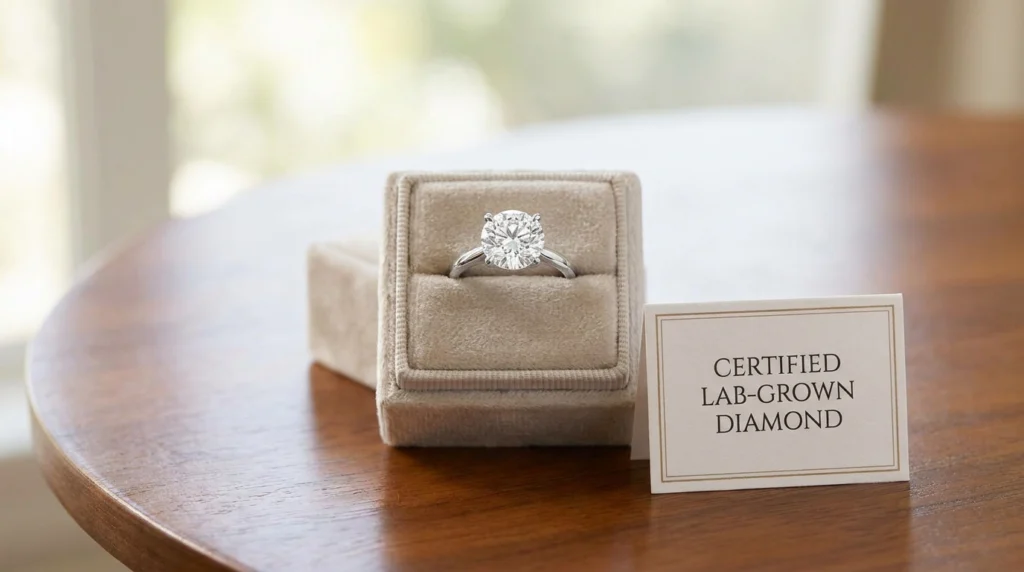 Lab-grown diamonds 3D jewelry design render
