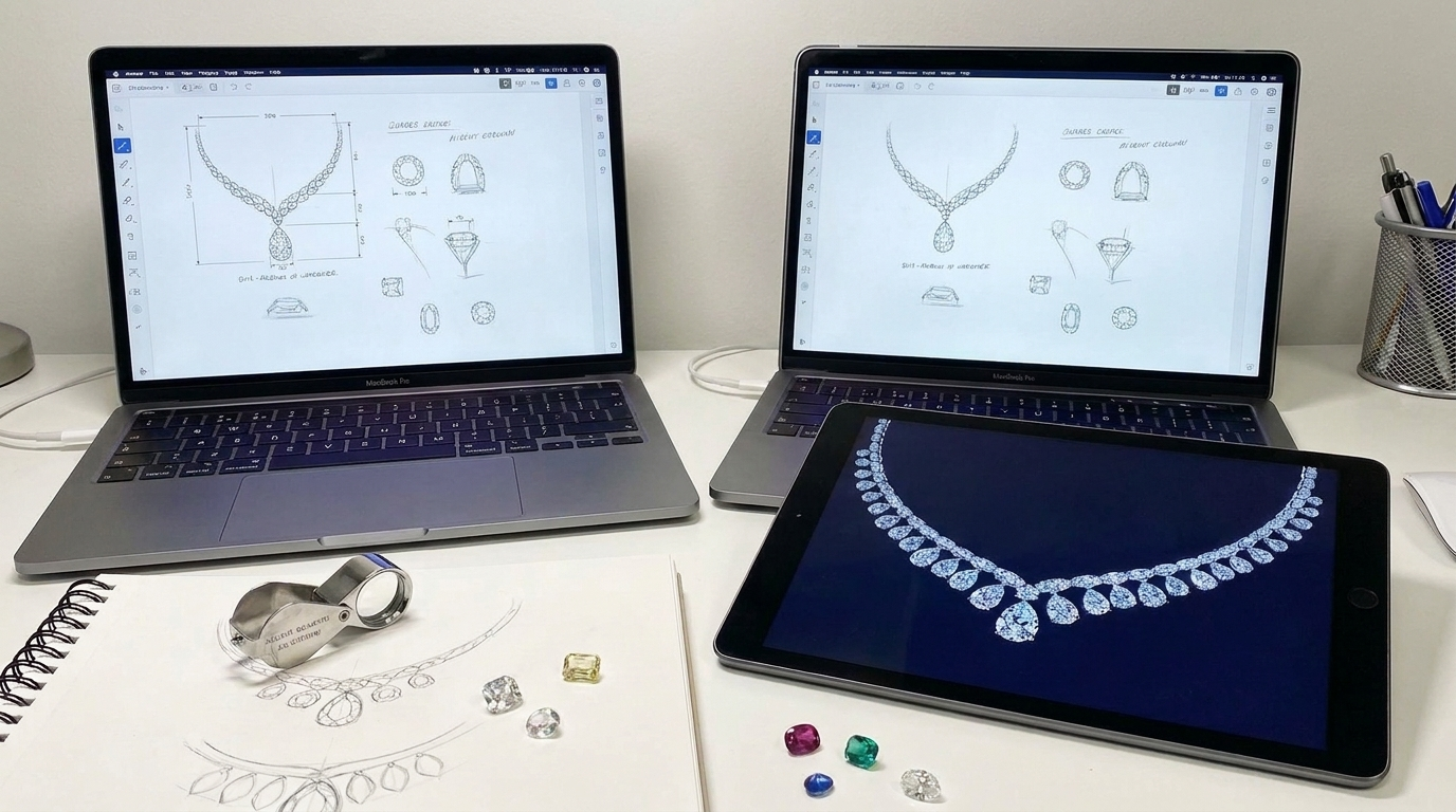 Outsourcing 3D jewelry design remote collaboration