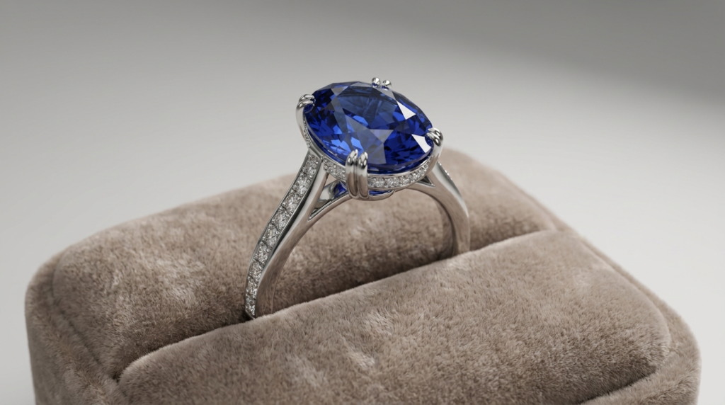 Sketch to 3D jewelry render finished photorealistic image