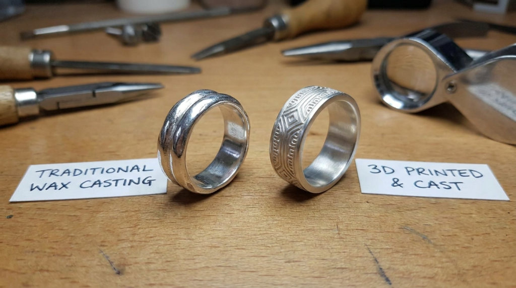Wax casting vs 3D printing jewelry finished cast comparison