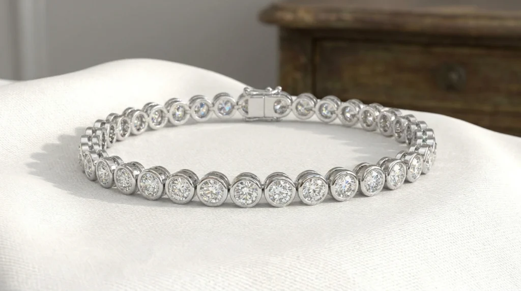 Bracelet design CAD tennis bracelet render