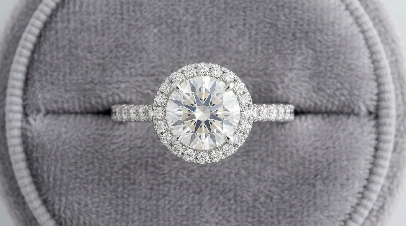 Halo ring design 3D top-down render