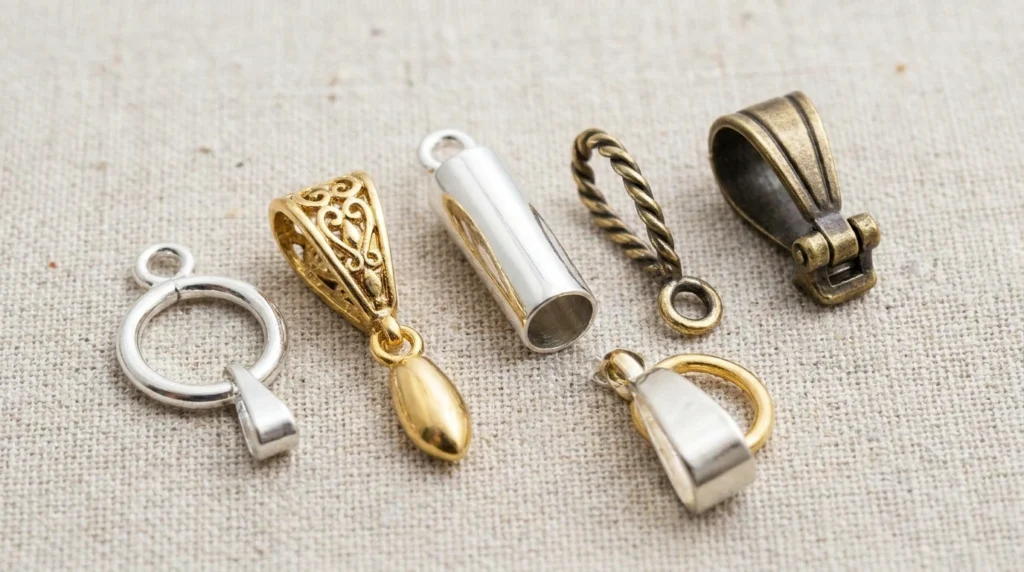 Pendant design 3D modeling bail style options