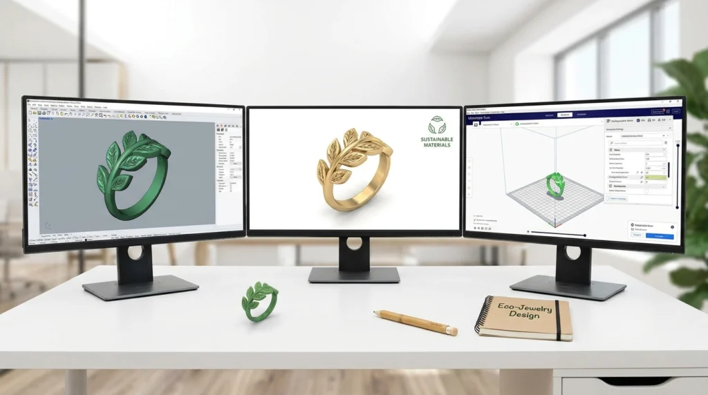 Sustainable 3D jewelry design digital workflow