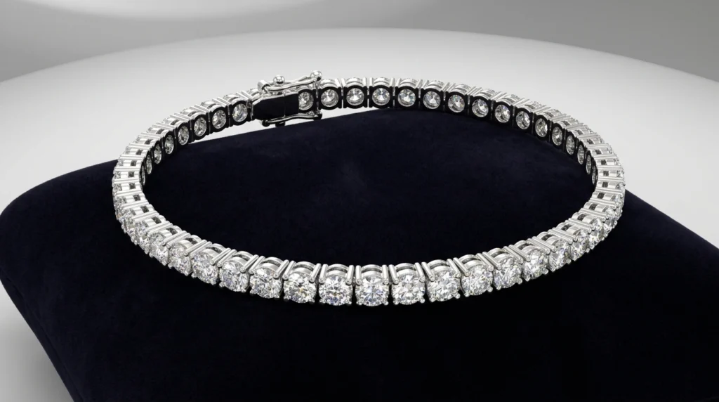 Tennis bracelet design CAD bracelet render